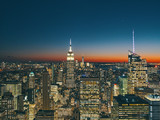 Fototapeta Nowy Jork - new york city skyline at sunset