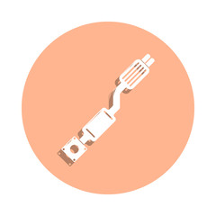 Poster - Car exhaust system badge icon. Simple glyph, flat vector of cars service and repair parts icons for ui and ux, website or mobile application