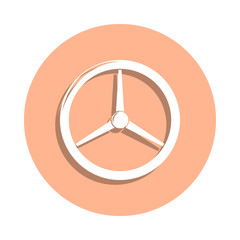 Poster - Classic car steering wheel badge icon. Simple glyph, flat vector of cars service and repair parts icons for ui and ux, website or mobile application