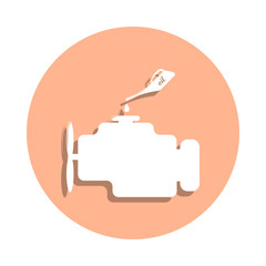 Poster - Car engine badge icon. Simple glyph, flat vector of cars service and repair parts icons for ui and ux, website or mobile application