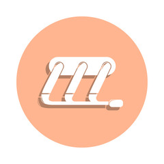 Poster - Engine exhaust manifold badge icon. Simple glyph, flat vector of cars service and repair parts icons for ui and ux, website or mobile application