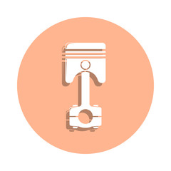 Poster - Engine piston badge icon. Simple glyph, flat vector of cars service and repair parts icons for ui and ux, website or mobile application