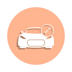Poster - Auto service badge icon. Simple glyph, flat vector of cars service and repair parts icons for ui and ux, website or mobile application