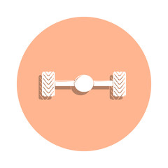 Poster - Car axle badge icon. Simple glyph, flat vector of cars service and repair parts icons for ui and ux, website or mobile application