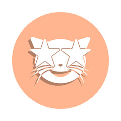 Poster - Star cat badge icon. Simple glyph, flat vector of cat smile icons for ui and ux, website or mobile application