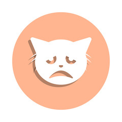 Poster - Not in the mood cat badge icon. Simple glyph, flat vector of cat smile icons for ui and ux, website or mobile application