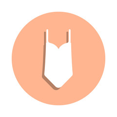Poster - Swimsuit one-piece badge icon. Simple glyph, flat vector of clothes icons for ui and ux, website or mobile application