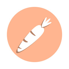 Poster - Carrot badge icon. Simple glyph, flat vector of farm icons for ui and ux, website or mobile application