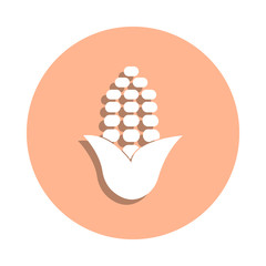 Poster - Corn badge icon. Simple glyph, flat vector of farm icons for ui and ux, website or mobile application