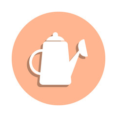 Poster - Garden watering can badge icon. Simple glyph, flat vector of farm icons for ui and ux, website or mobile application