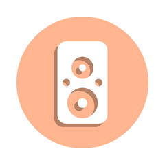 Poster - Music column badge icon. Simple glyph, flat vector of music icons for ui and ux, website or mobile application