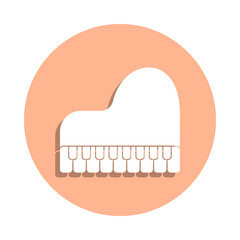Poster - Piano badge icon. Simple glyph, flat vector of music icons for ui and ux, website or mobile application