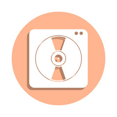 Poster - Gramophone badge icon. Simple glyph, flat vector of music icons for ui and ux, website or mobile application