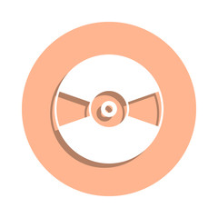 Poster - Vanilla plate badge icon. Simple glyph, flat vector of music icons for ui and ux, website or mobile application