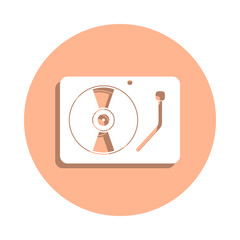 Poster - Gramophone badge icon. Simple glyph, flat vector of music icons for ui and ux, website or mobile application