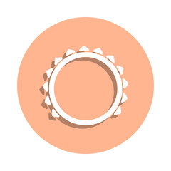 Poster - Tambourine badge icon. Simple glyph, flat vector of music icons for ui and ux, website or mobile application