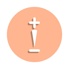 Poster - Sound mark badge icon. Simple glyph, flat vector of music icons for ui and ux, website or mobile application