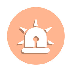 Poster - Police siren badge icon. Simple glyph, flat vector of police icons for ui and ux, website or mobile application