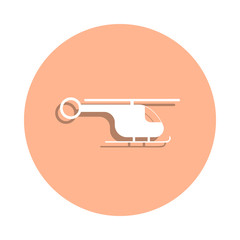 Poster - Police helicopter badge icon. Simple glyph, flat vector of police icons for ui and ux, website or mobile application