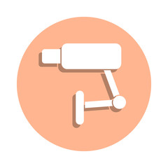 Poster - Surveillance camera badge icon. Simple glyph, flat vector of police icons for ui and ux, website or mobile application