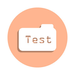 Poster - Test folder badge icon. Simple glyph, flat vector of police icons for ui and ux, website or mobile application