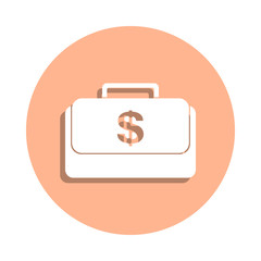 Poster - Bag with money badge icon. Simple glyph, flat vector of police icons for ui and ux, website or mobile application