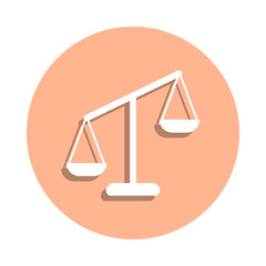 Poster - Libra badge icon. Simple glyph, flat vector of police icons for ui and ux, website or mobile application