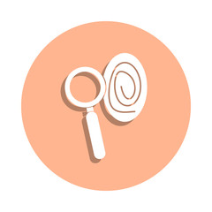 Poster - Fingerprints badge icon. Simple glyph, flat vector of police icons for ui and ux, website or mobile application