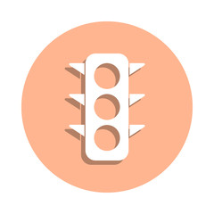 Poster - traffic light badge icon. simple glyph, flat vector of police icons for ui and ux, website or mobile