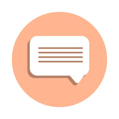 Poster - Message badge icon. Simple glyph, flat vector of university life icons for ui and ux, website or mobile application