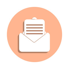 Poster - Letter badge icon. Simple glyph, flat vector of university life icons for ui and ux, website or mobile application