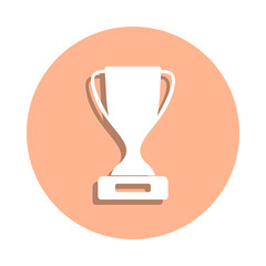 Poster - Cup badge icon. Simple glyph, flat vector of university life icons for ui and ux, website or mobile application