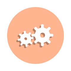 Poster - Mechanism badge icon. Simple glyph, flat vector of university life icons for ui and ux, website or mobile application