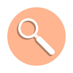 Poster - Magnifier badge icon. Simple glyph, flat vector of university life icons for ui and ux, website or mobile application