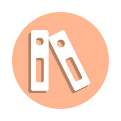 Poster - Folders badge icon. Simple glyph, flat vector of university life icons for ui and ux, website or mobile application