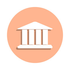 Poster - Bank building badge icon. Simple glyph, flat vector of university life icons for ui and ux, website or mobile application