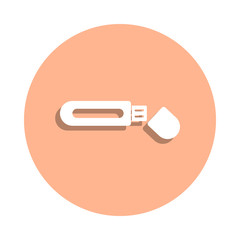 Aufkleber - Flash card badge icon. Simple glyph, flat vector of university life icons for ui and ux, website or mobile application