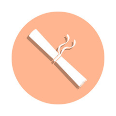 Poster - Paper bundle badge icon. Simple glyph, flat vector of university life icons for ui and ux, website or mobile application