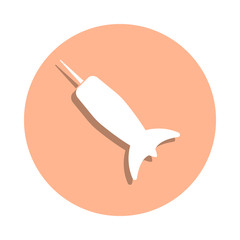 Poster - Dart badge icon. Simple glyph, flat vector of university life icons for ui and ux, website or mobile application