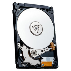 a computer's hard disk hdd data storage drive without shield isolated  in white background show magnetic disc and electronic part inside