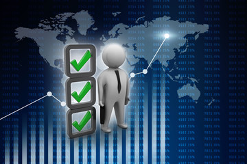 Poster - 3d rendering business leadership 