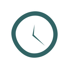 Sticker - wall clock on white background