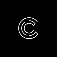 Letter C Circling Line Design Logo ,Letter C Circle Linked Geometric Line Logo Vector , C Letter Logo Design Stok Vektor, Ilustrasi C Letter Logo Design