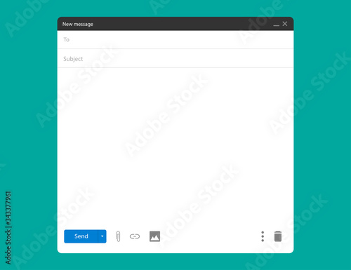 Cuadros en Lienzo Mail mockup window for feedback form