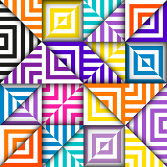 Poster - Paper cut shapes design. Seamless vector pattern.