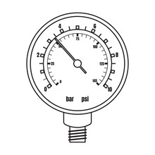 Barometer Vector Icon.Outline Vector Icon Isolated On White Background Barometer .