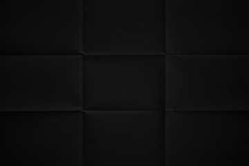 Wall Mural - Black paper folded in nine fraction background