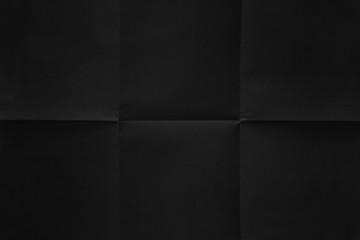 Wall Mural - Black paper folded in six fraction background