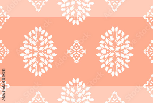 Seamless damask pastele pattern wallpaper. Vintage decor in Victorian style.