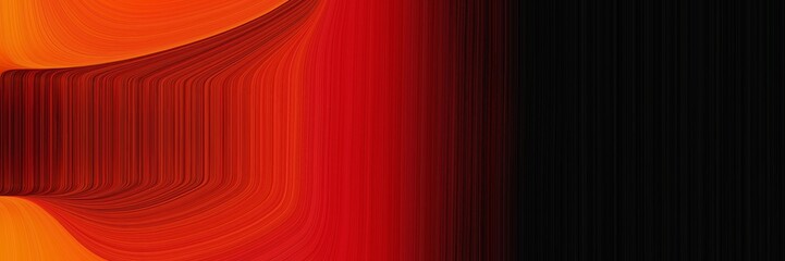 Poster - elegant colorful card design with maroon, strong red and black colors. fluid curved flowing waves and curves